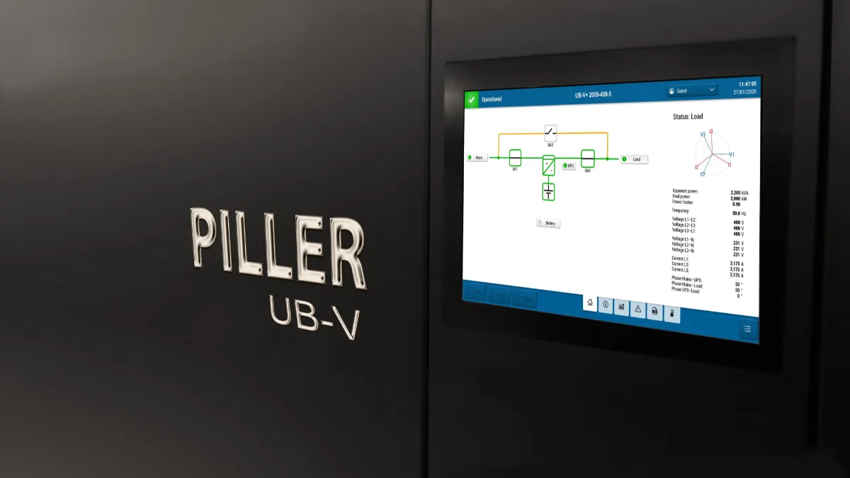 Piller UB-V dinamikus szünetmentes tápegység UPS – Balmex